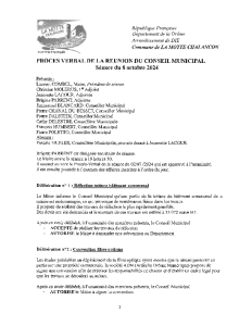 PV Conseil Municipal du 08 10 2024